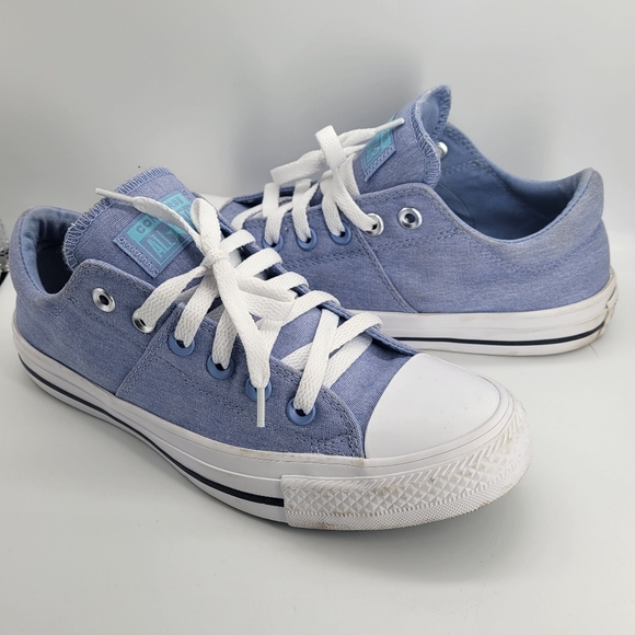 Converse All Star Madison Low Top Sneaker,Light Blue/White Size 7.5 Women Laces - Picture 1 of 9